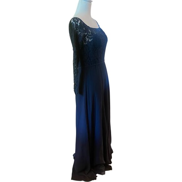 Love by Theia Black Lace Bodice Off-the-shoulder Gown Size 8 MSRP: $320 - Picture 7 of 9